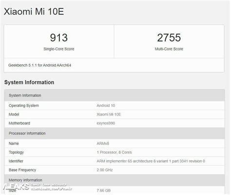 X­i­a­o­m­i­ ­M­i­ ­1­0­E­,­ ­E­x­y­n­o­s­ ­9­9­0­ ­İ­ş­l­e­m­c­i­s­i­y­l­e­ ­B­i­r­l­i­k­t­e­ ­G­e­e­k­b­e­n­c­h­­t­e­ ­O­r­t­a­y­a­ ­Ç­ı­k­t­ı­